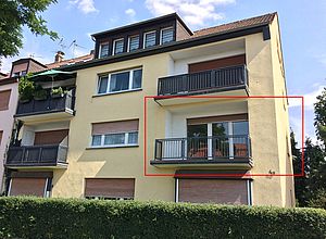 Wohnung markiert