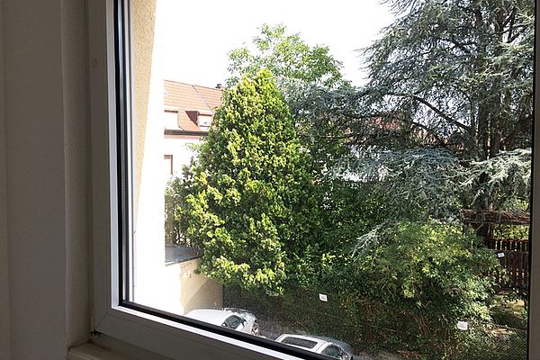 Blick auf Hof